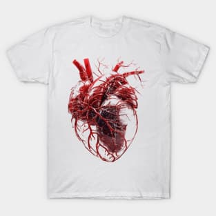 Red Grunge Glass Heart T-Shirt